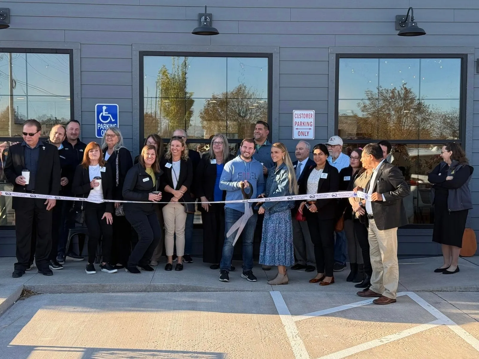 Mitch, Dara and Quad Cities neighbors at the QC Fuel ribbon cutting